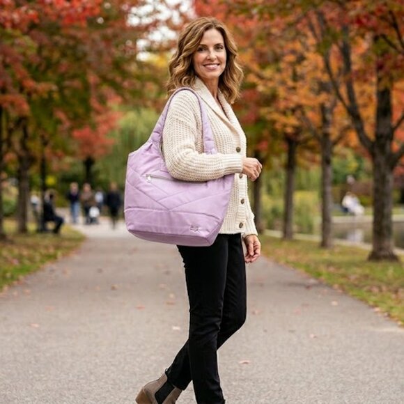 lug Handbags - NWOT Lug Gondola European Shopper In Sugarplum & NWT Heart Pouch